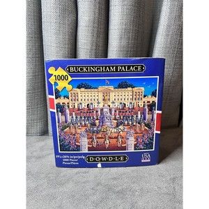 Buckingham Palace 1000 Puzzle Dowdle Folk Art London Queen Guards Map